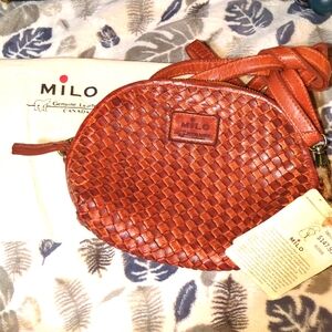 Milo Genuine Leather handmade braided leather purse/bag.